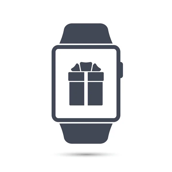 Smartwatch ekranda hediye, vektör. — Stok Vektör
