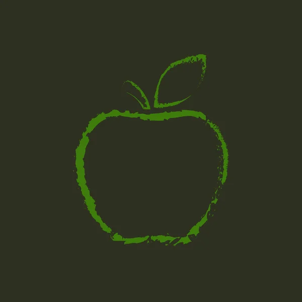 Insignia del logotipo de Apple, etiqueta o sello en estilo grunge, emblema de vector . — Archivo Imágenes Vectoriales