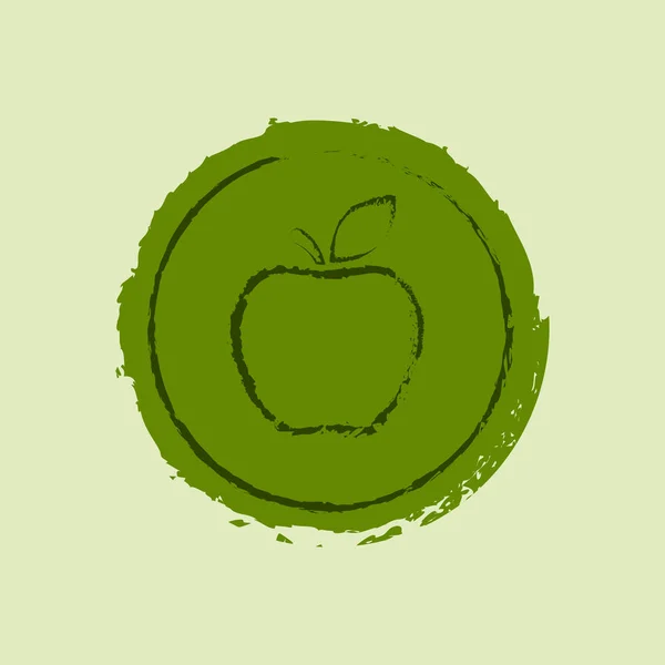 Insignia del logotipo de Apple, etiqueta o sello en estilo grunge, pegatina de vectores . — Archivo Imágenes Vectoriales