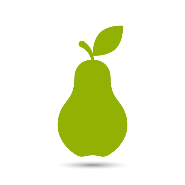 Pear icon vector, color flat illustration. — Stock Vector