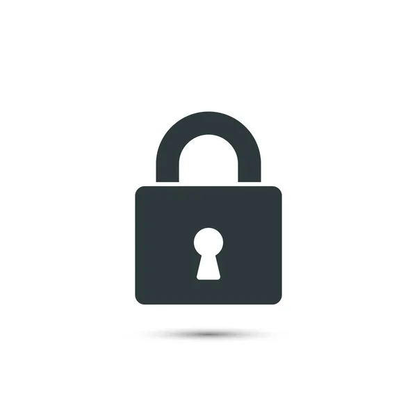Lock icon vector. Eenvoudige hangslot-symbool. — Stockvector