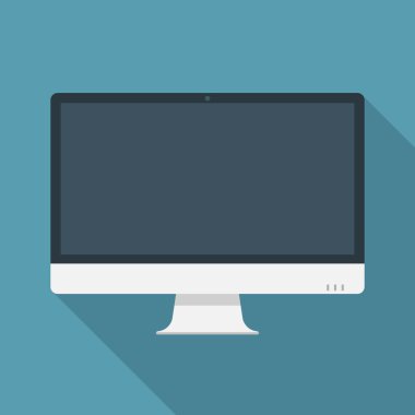 Bilgisayar pc monitör web simge vektör.
