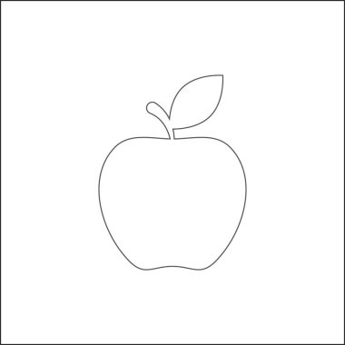 Apple simge vektör anahat.