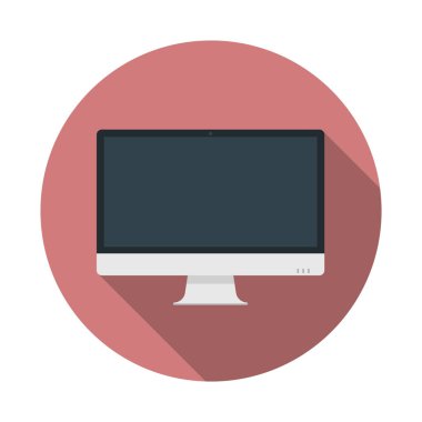 Bilgisayar pc monitör web logo simge. Vektör