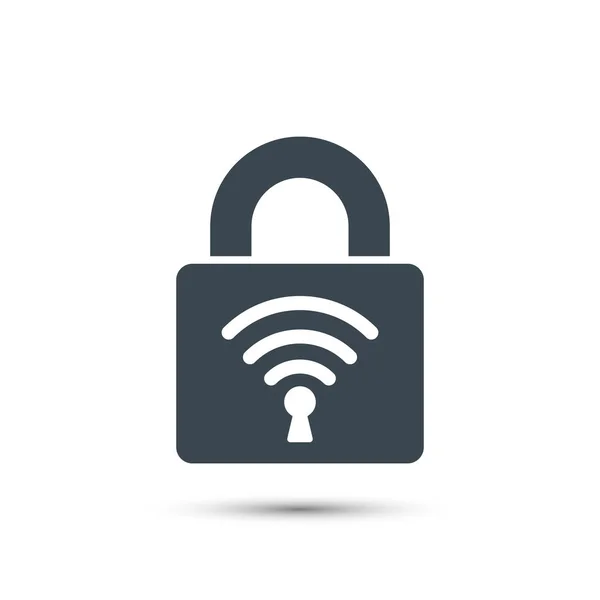 Icono de vector de bloqueo Wifi, concepto de acceso wifi . — Archivo Imágenes Vectoriales