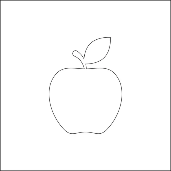 Esquema vector icono de Apple . — Vector de stock