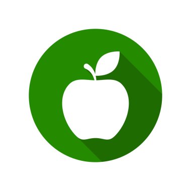 Daire içinde Apple logosu. Vektör