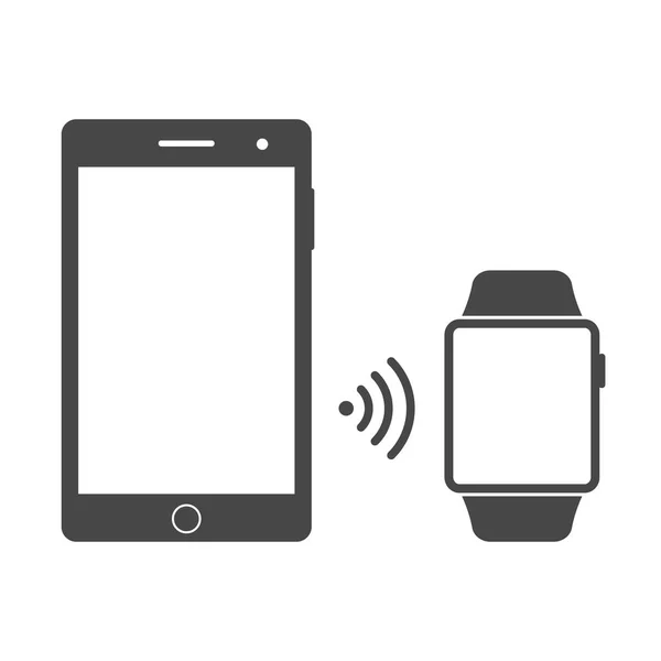 Smartphone a smartwatch ikonu, vektor. — Stockový vektor