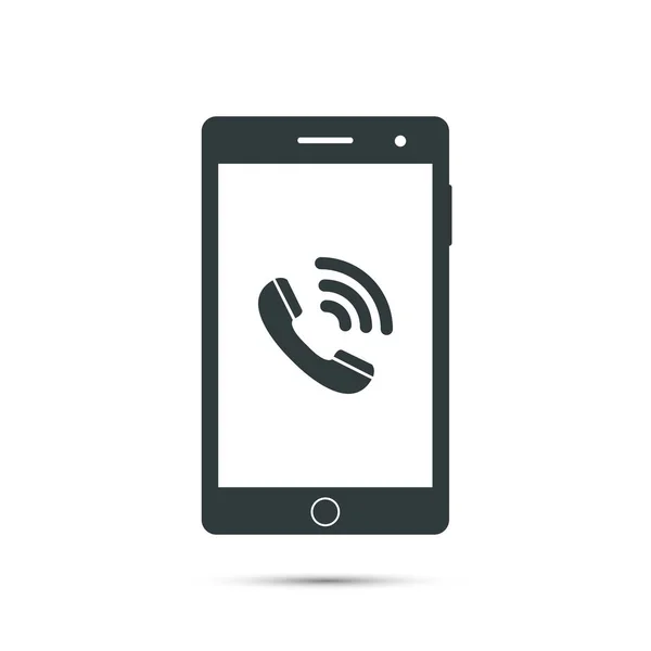 Smartphone ikona se symbolem telefonního hovoru. Vektor. — Stockový vektor