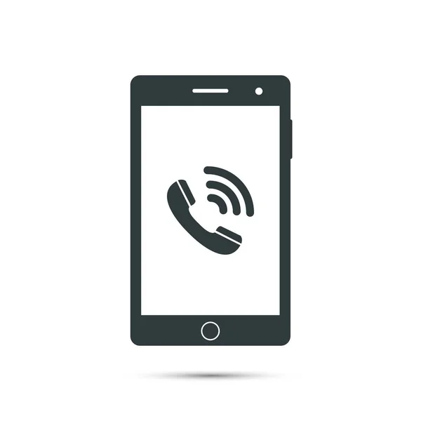 Telefon görüşmesi sembolü ile akıllı telefon simgesi. Vektör.
