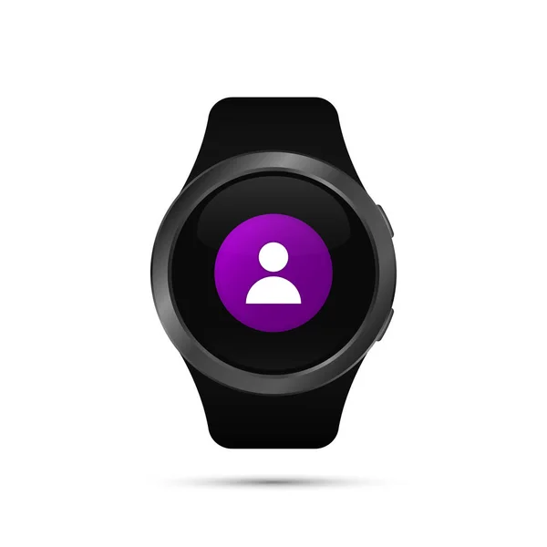 Smart watch with contact symbol. Vector. — Stock Vector