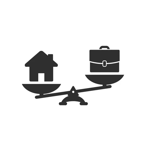 Thuis- en zakelijke schalen pictogram. Vector — Stockvector