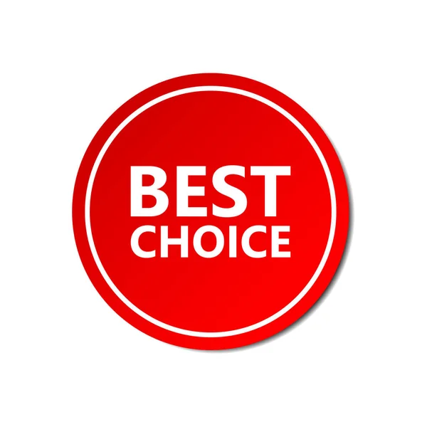 Best choice sticker commercial. Commercial red offer label. Vector — Stock Vector