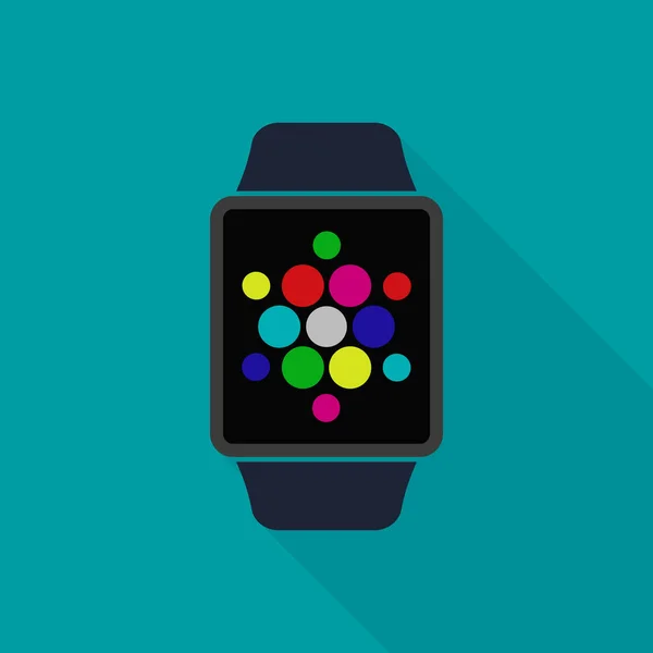 Icône montre intelligente avec application applications symbole. Vecteur — Image vectorielle