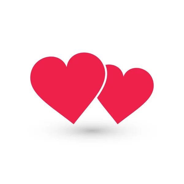 Zwei Herzen Symbol, Vektor Liebe smbol. — Stockvektor