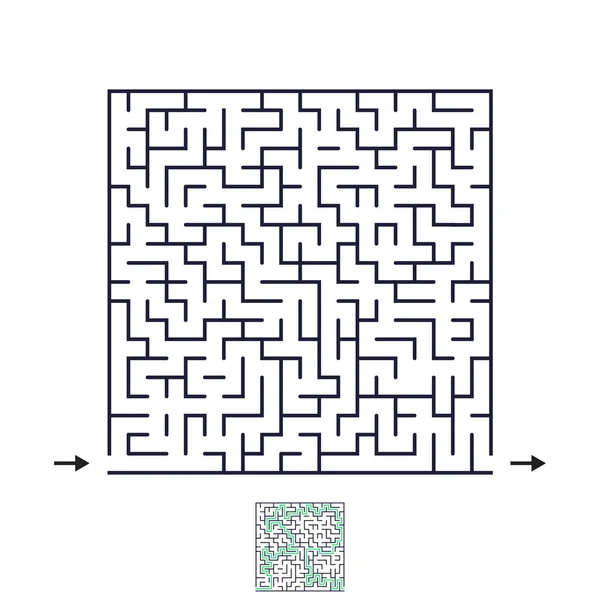 Vector labyrinth. Maze or Labyrinth with Entry and Exit. — Stock Vector