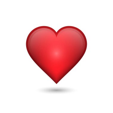 Kalp kırmızı parlak parlak vektör.