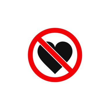 Hiçbir aşk kalp işareti, vektör