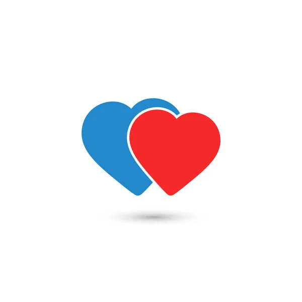 Dvě srdce Valentýn vektor. — Stockový vektor