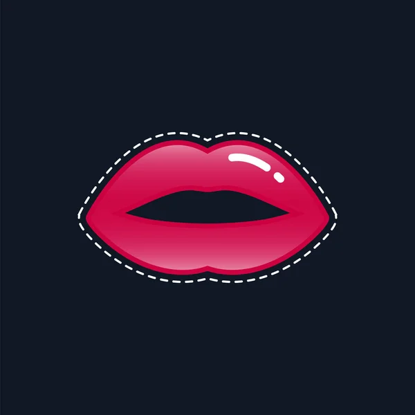 Helle glamouröse Lippen Ikonen, isolierte Vektorillustration, weibliche Hochglanzlippen verschiedene Farben. nützlich für Design-Logo, Website, Geschenkpapier, Geschenkbox, Textil, Einband, Aufkleber, Poster Sommerfest — Stockvektor