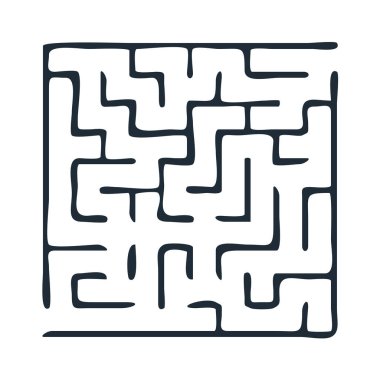 Vektör labirent. Labirent veya labirent. Vektör.