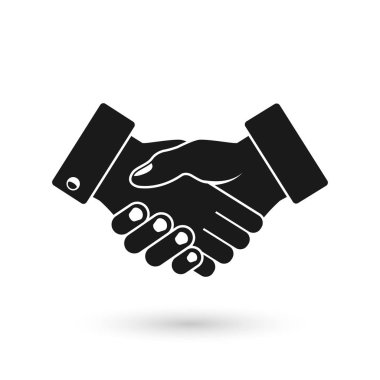 Karşılıklı iş kutsal kişilerin resmi, vektör siyah siluet.