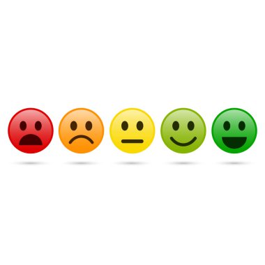 İfade değerlendirme simgesi, geri bildirim simgesi. Vektör.