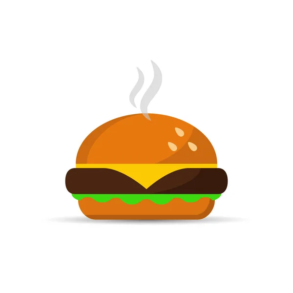 Burger fast food vettore isolato illustrazione . — Vettoriale Stock