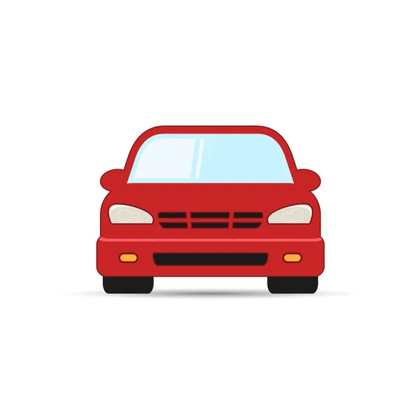 Ilustración del vector del coche, vista frontal. Icono del coche . — Vector de stock