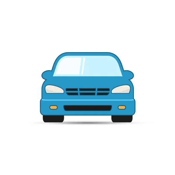 Ilustración del vector del coche, vista frontal. Icono del coche . — Vector de stock