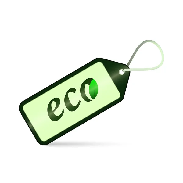Eco natuurlijke organische kartonnen etiket. Vector. — Stockvector