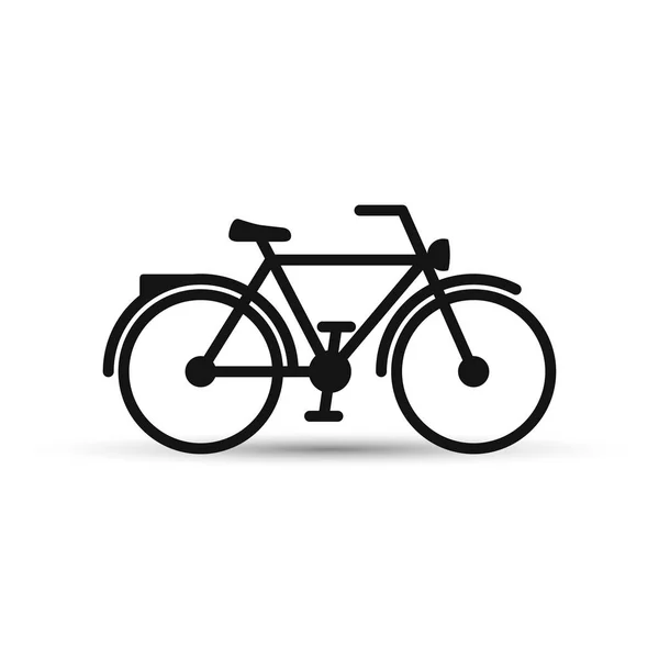 Icono de bicicleta sobre fondo blanco. Ilustración vectorial. — Vector de stock