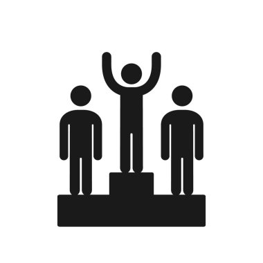 Basit siluet vektör izole Kazananlar simge,.