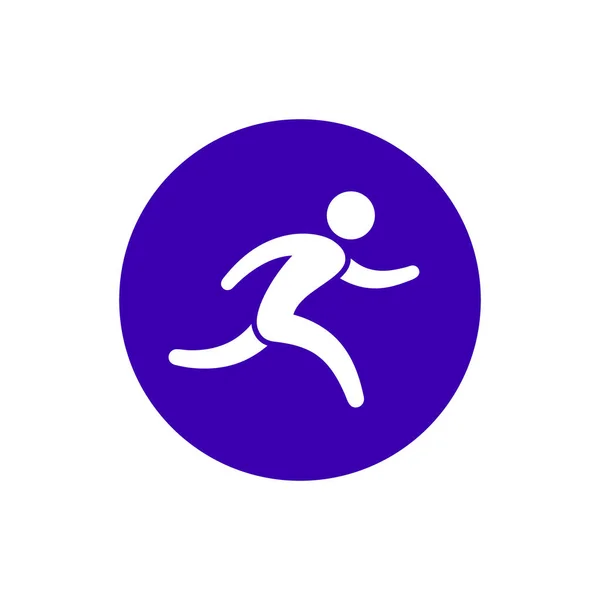 Значок бегущего человека, векторный простой символ бега . — стоковый вектор