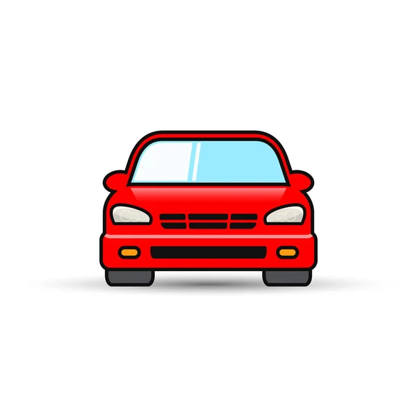 Symbole de couleur d'icône de vue avant de voiture. Illustration vectorielle . — Image vectorielle