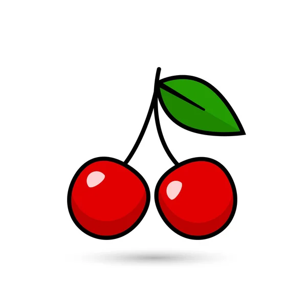 Cherry Barva ikony, vektor izolované jednoduchý symbol. — Stockový vektor