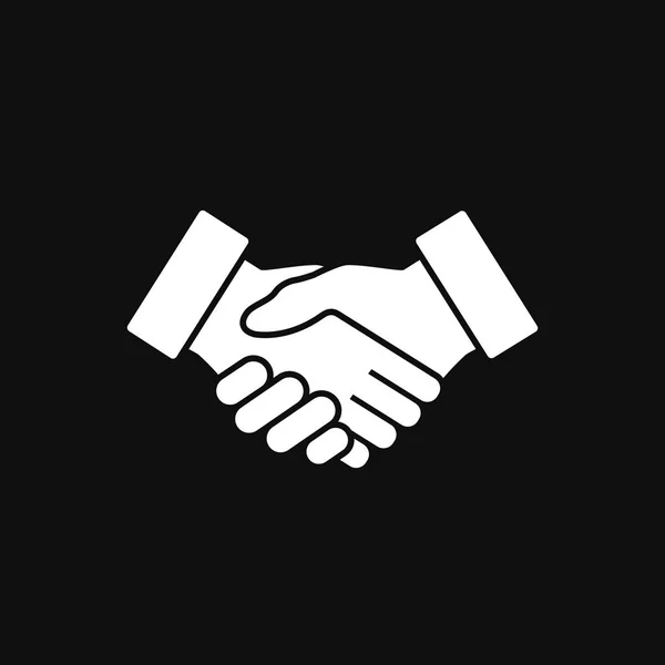 Значок договора делового рукопожатия. Векторный символ . — стоковый вектор