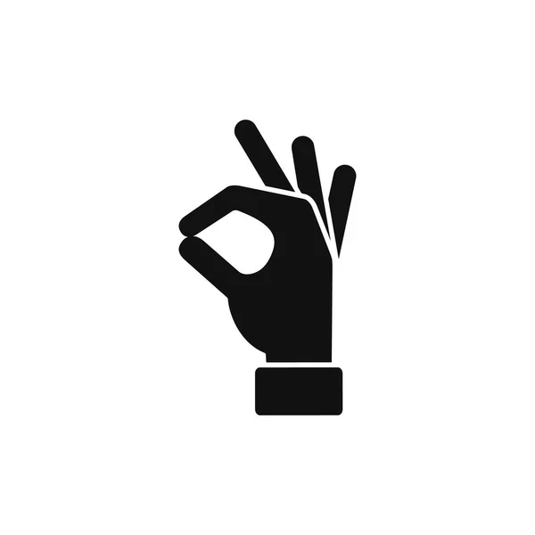 Okay Symbol Hand, Vektor ok Symbol isoliert positives Zeichen. — Stockvektor