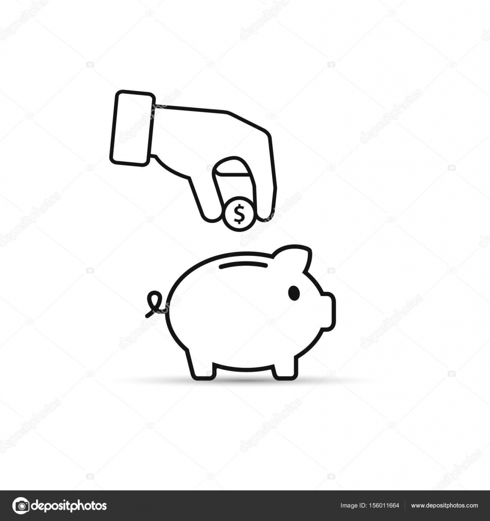 貯金とコイン概要アイコンの手。ベクトル. ストックベクター ©tatianasun 156011664