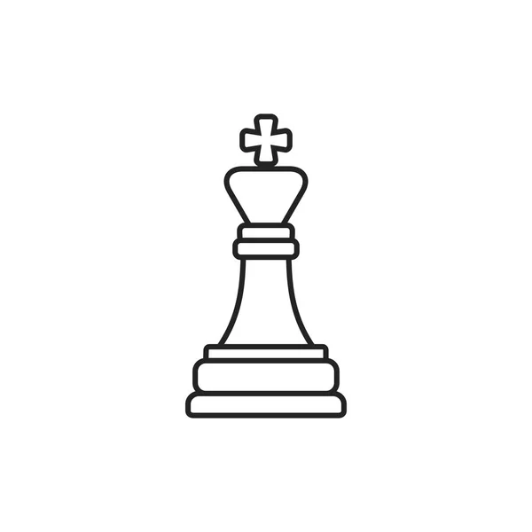 Σκάκι βασιλιάς διάρθρωσης εικονίδιο. Διάνυσμα απομονωμένες γραμμή σύμβολο — Διανυσματικό Αρχείο