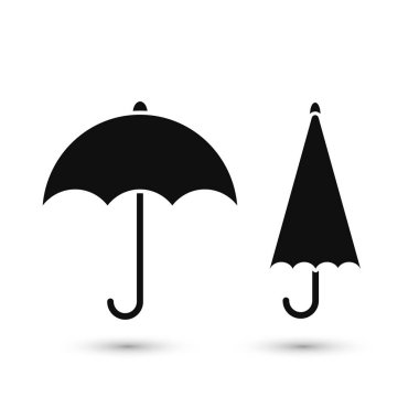 Şemsiye kutsal kişilerin resmi, vektör izole düz tasarım sembolü