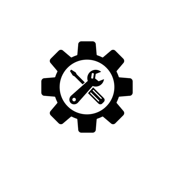 Icona vettoriale Strumenti di servizio. Supporto tecnico simbolo di riparazione su sfondo bianco — Vettoriale Stock
