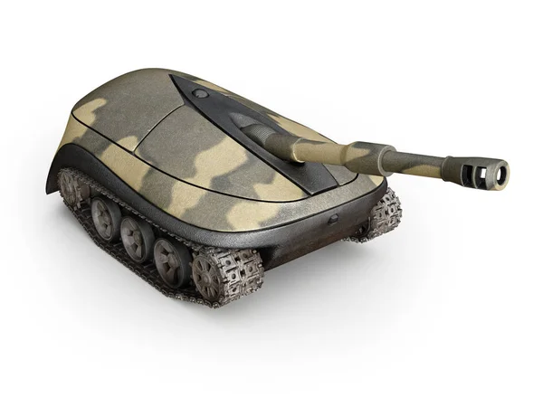 Datormus i form av en tank — Stockfoto