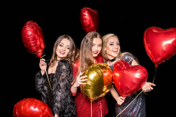 Gorgeous women with balloons
