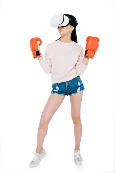 Kobieta, boks w wirtualnej rzeczywistości — Darmowe zdjęcie stockowe