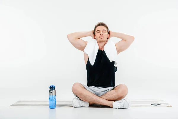 Man relaxing after workout — Stock Photo, Image