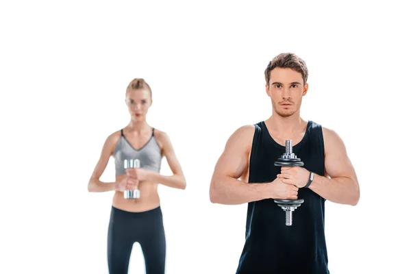 Workout für Mann und Frau — Stockfoto