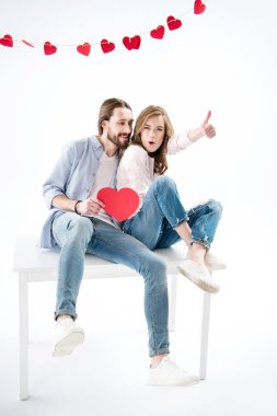 Young couple in love  clipart