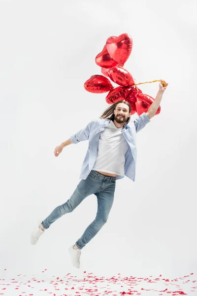 Man with air balloons — Stock Photo, Image