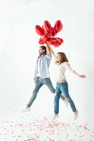 Hava balonları ile Çift — Stok fotoğraf